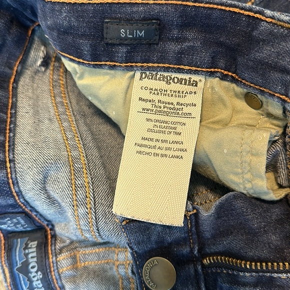Patagonia Organic Cotton Slim Fit Denim Blue Jeans - Picture 5 of 8
